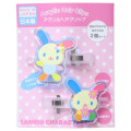 Japan Sanrio Aurora Acrylic Hair Clip Set - Usahana : Flower - 1