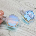 Japan Sanrio Aurora Acrylic Hair Clip Set - Hangyodon : Happy - 2
