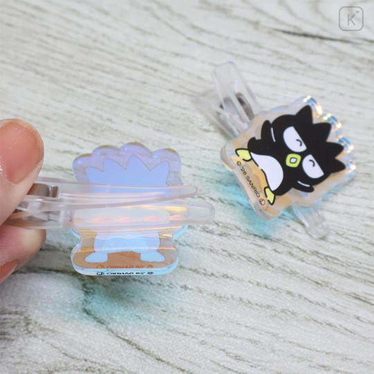 Japan Sanrio Aurora Acrylic Hair Clip Set - Badtz-maru : Happy - 2