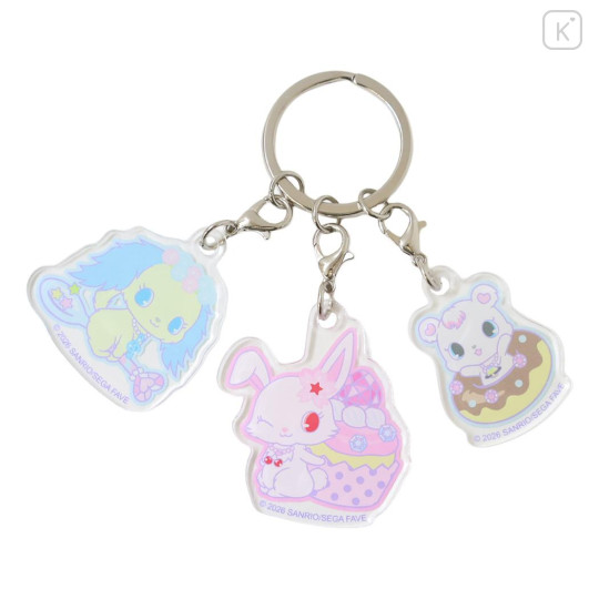 Japan Sanrio Acrylic Keychain 3 Charm - Jewelpet : Dessert - 1