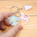 Japan Sanrio Acrylic Keychain 3 Charm - Jewelpet : Lace Dress - 2