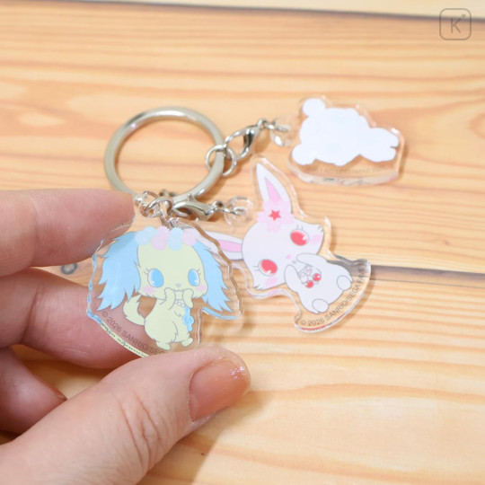 Japan Sanrio Acrylic Keychain 3 Charm - Jewelpet : Smile - 2