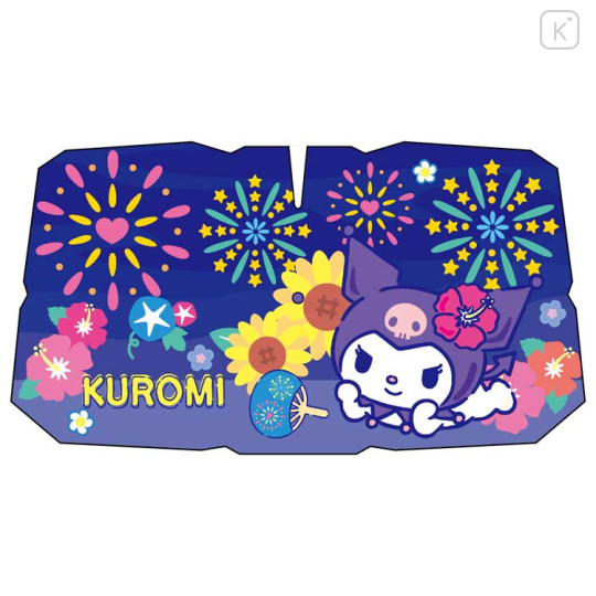 Japan Sanrio Car Sunshade Umbrella M - Kuromi : Summer Festival Firework Night - 1