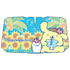 Japan Sanrio Car Sunshade Umbrella M - Pompompurin : Summer Sunflower