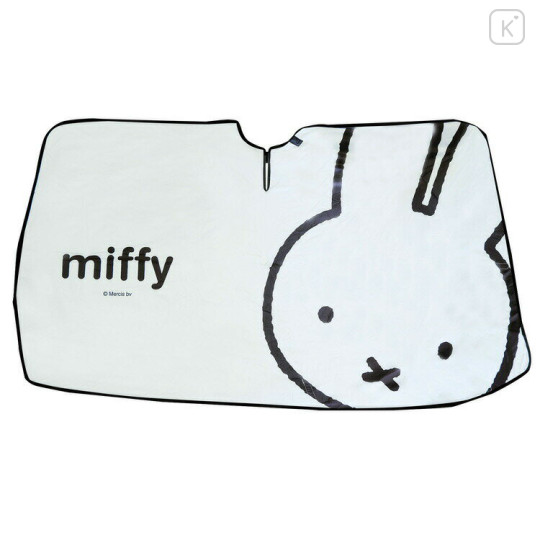 Japan Miffy Car Sunshade Umbrella M - Miffy : Face White - 1