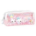 Japan Kamio Pen Pouch Pencil Case - Kira Usa Twins Bubble Rabbit : Heisei Retro Candy Pink - 1