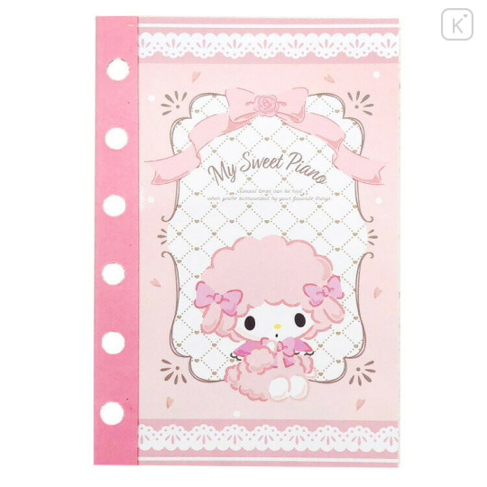 Japan Sanrio 6 Hole Sticker Notebook - My Sweet Piano : Pink - 1