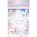 Japan Kamio 6 Hole Sticker Notebook - Kira Usa Twins Bubble Rabbit : Candy Night - 1