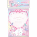 Japan Kamio 6 Hole Sticker Notebook - Goodnight Bunny Rabbit - 1