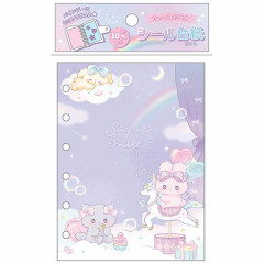 Japan Q-LiA 6 Hole Sticker Notebook - Goodnight Sugar Miel Fluffy Sweet