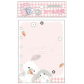 Japan Q-LiA 6 Hole Sticker Notebook - Mofukororin Fluffy Rabbit Bunny Pink - 1