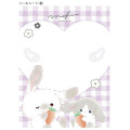Japan Q-LiA 6 Hole Sticker Notebook - Mofukororin Fluffy Rabbit Bunny Pink - 2