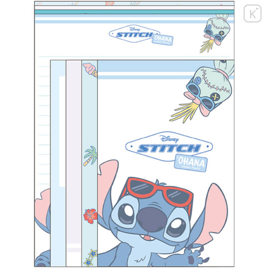 Japan Disney Letter Envelope Set - Scrump & Stitch : Sunglasses - 1