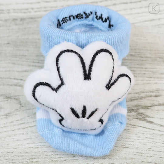 Japan Disney Mascot Baby Socks - Mickey : Blue - 3