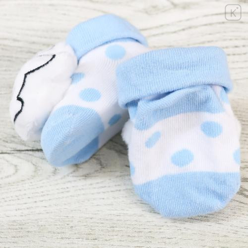 Japan Disney Mascot Baby Socks - Mickey : Blue - 4