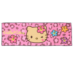 Japan Sanrio Cool Towel - Hello Kitty : Leopard Tan Y2K Pink