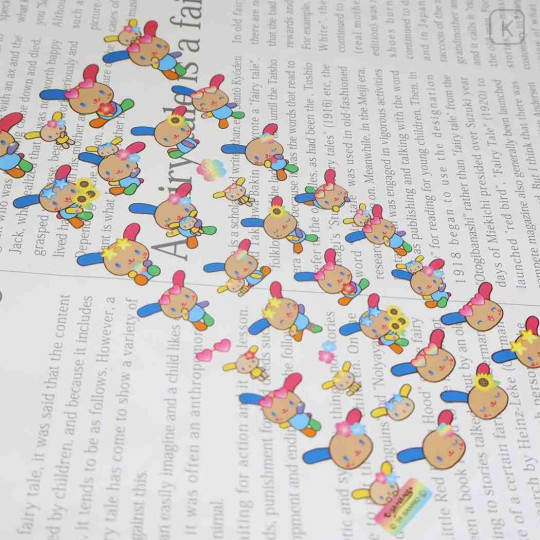 Japan Sanrio 4 Size Sticker - Usahana : Tan Summer - 2