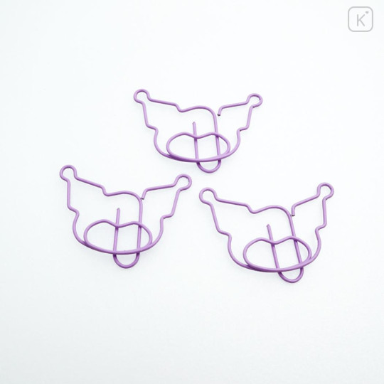 Japan Sanrio Paper Clip & Case - Kuromi : Face - 2