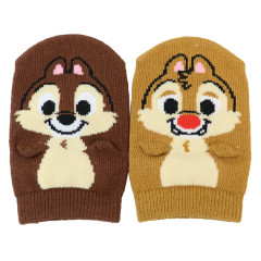 Japan Disney Baby Socks - Chip & Dale : Happy Face