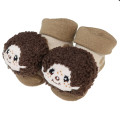 Japan Monchhichi Mascot Baby Socks - Brown - 2