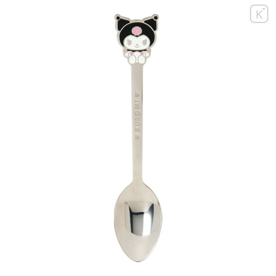 Japan Sanrio Original Stainless Steel Spoon - Kuromi : Engraved - 1