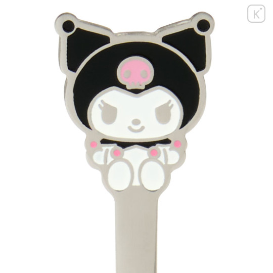 Japan Sanrio Original Stainless Steel Spoon - Kuromi : Engraved - 2
