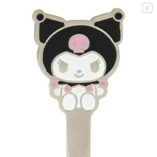 Japan Sanrio Original Stainless Steel Fork - Kuromi : Engraved - 2