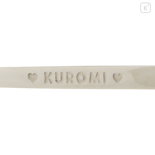 Japan Sanrio Original Stainless Steel Fork - Kuromi : Engraved - 3