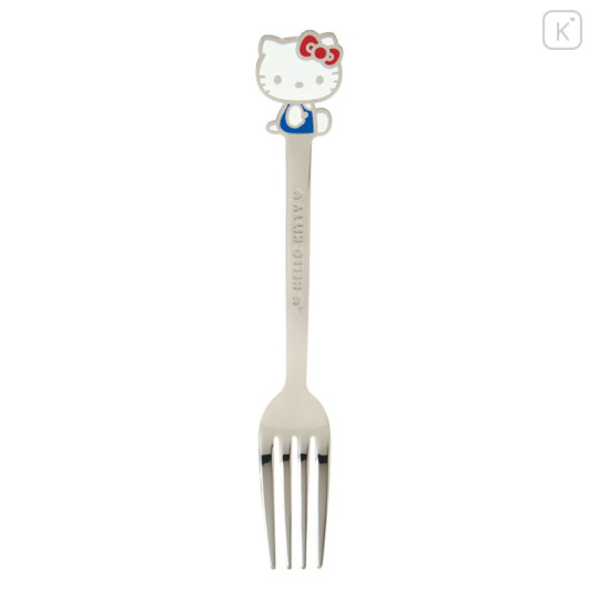 Japan Sanrio Original Stainless Steel Fork - Hello Kitty : Engraved - 1