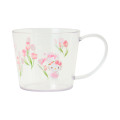 Japan Sanrio Original Clear Mug - Hello Kitty : Watercolor Flower - 1