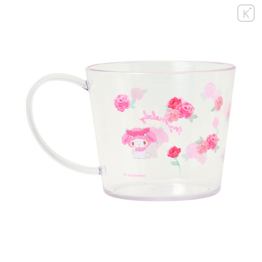 Japan Sanrio Original Clear Mug - My Melody : Watercolor Flower - 2