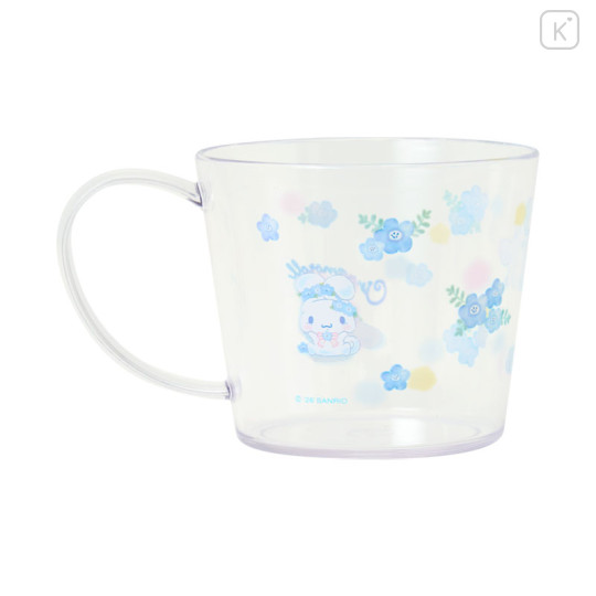 Japan Sanrio Original Clear Mug - Cinnamoroll : Watercolor Flower - 2