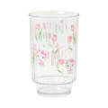 Japan Sanrio Original Clear Tumbler (L) - Hello Kitty : Watercolor Flower - 2