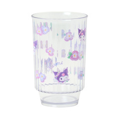 Japan Sanrio Original Clear Tumbler (L) - Kuromi : Watercolor Flower