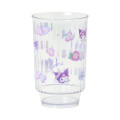 Japan Sanrio Original Clear Tumbler (L) - Kuromi : Watercolor Flower - 1
