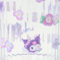 Japan Sanrio Original Clear Tumbler (L) - Kuromi : Watercolor Flower - 3