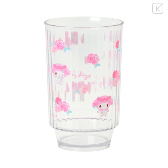 Japan Sanrio Original Clear Tumbler (L) - My Melody : Watercolor Flower - 2