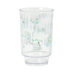 Japan Sanrio Original Clear Tumbler (L) - Pochacco : Watercolor Flower