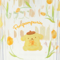 Japan Sanrio Original Clear Tumbler (L) - Pompompurin : Watercolor Flower - 3
