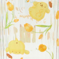 Japan Sanrio Original Clear Tumbler (L) - Pompompurin : Watercolor Flower - 4