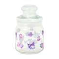 Japan Sanrio Original Jar Glass Canister Storage Case - Kuromi : Watercolor Flower - 1