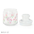 Japan Sanrio Original Jar Glass Canister Storage Case - Kuromi : Watercolor Flower - 3