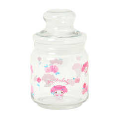 Japan Sanrio Original Jar Glass Canister Storage Case - My Melody : Watercolor Flower