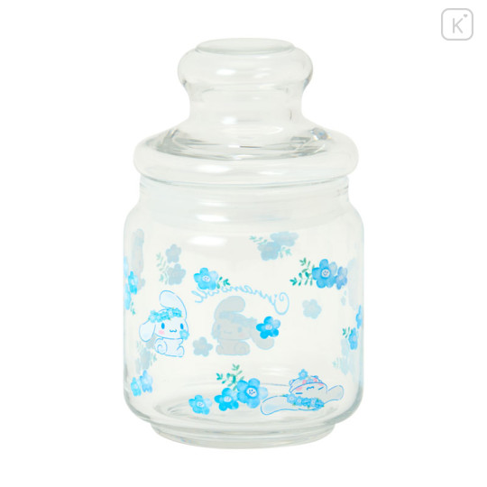 Japan Sanrio Original Jar Glass Canister Storage Case - Cinnamoroll : Watercolor Flower - 2