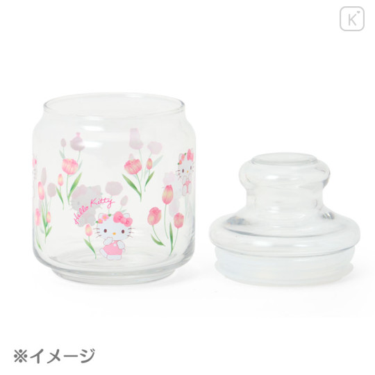Japan Sanrio Original Jar Glass Canister Storage Case - Cinnamoroll : Watercolor Flower - 3