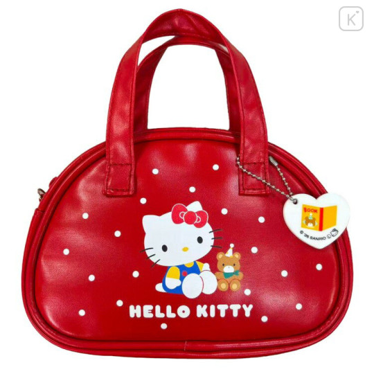 Japan Sanrio Pochette Crossbody Shoulder Bag - Hello Kitty : Retro Boston Bag Red - 1
