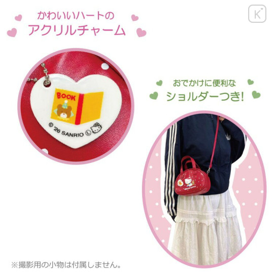Japan Sanrio Pochette Crossbody Shoulder Bag - Hello Kitty : Retro Boston Bag Red - 2