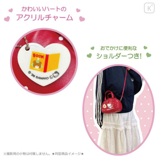 Japan Sanrio Pochette Crossbody Shoulder Bag - Chococat : Gingham - 2