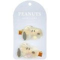 Japan Peanuts Acrylic Hair Clip Set - Snoopy : Face Shell Holographic - 1