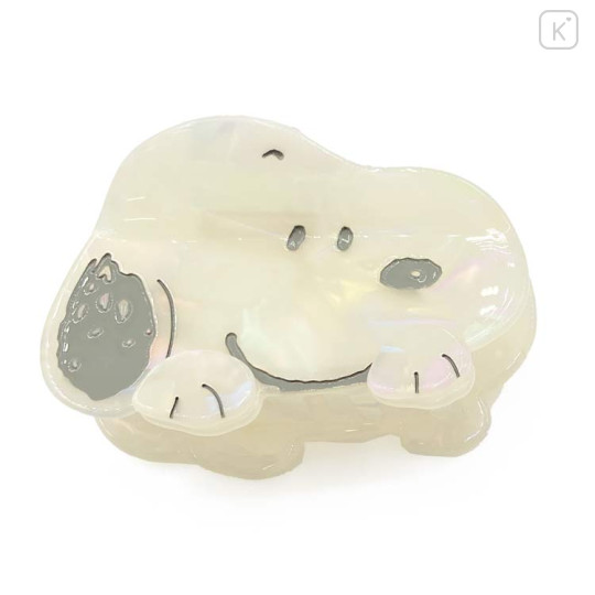 Japan Peanuts Hair Claw Clip - Snoopy : Face Shell Holographic - 1